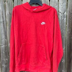 Red Nike hoodie size Large